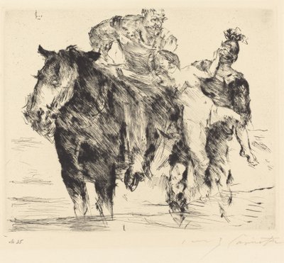 Raiskausnainen Raiskaus, 1920. tekijältä Lovis Corinth