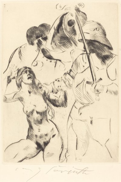 Naisen sieppaus III (Abduction III) tekijältä Lovis Corinth