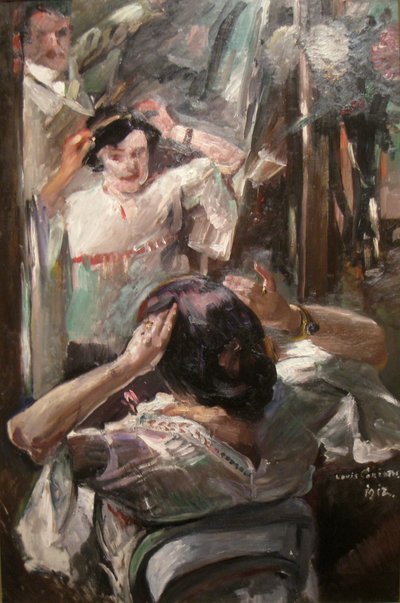 Saksan kieli: Vor dem Spiegel At the Mirror tekijältä Lovis Corinth