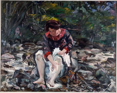 Tyttö purossa, 1913 tekijältä Lovis Corinth