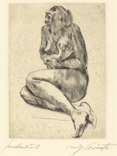 Hiipivä nainen alaston Hiipivä nainen, 1914. tekijältä Lovis Corinth