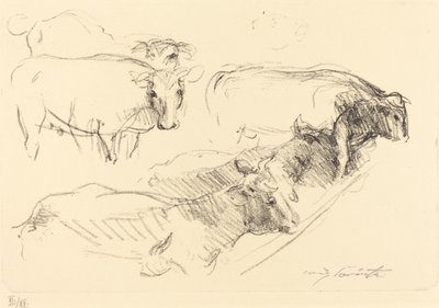 Lehmät Lehmät, 1910. tekijältä Lovis Corinth