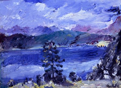 Walchensee ja lehtikuusi tekijältä Lovis Corinth