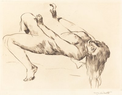 Liegender Weiblicher Akt.—Studie zu "Joseph und Potiphar" (Reclining Female Nude—Study for "Joseph and Potiphar