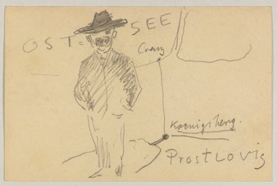Lovis Corinth Carl Strathmannille: postikortti, postileima 10. huhtikuuta 1903 tekijältä Lovis Corinth