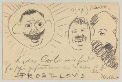 Lovis Corinth Carl Strathmannille: postikortti, postileima 12. joulukuuta 1902 tekijältä Lovis Corinth