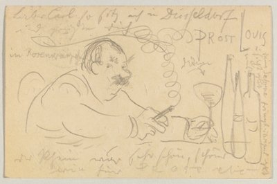 Lovis Corinth Carl Strathmannille: postikortti, postileima 13. syyskuuta 1907 tekijältä Lovis Corinth