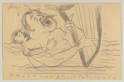 Lovis Corinth Carl Strathmannille: postikortti, postileima 18. heinäkuuta 1903 tekijältä Lovis Corinth