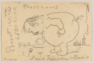 Lovis Corinth Carl Strathmannille: postikortti, postileima 1. huhtikuuta 1908 tekijältä Lovis Corinth
