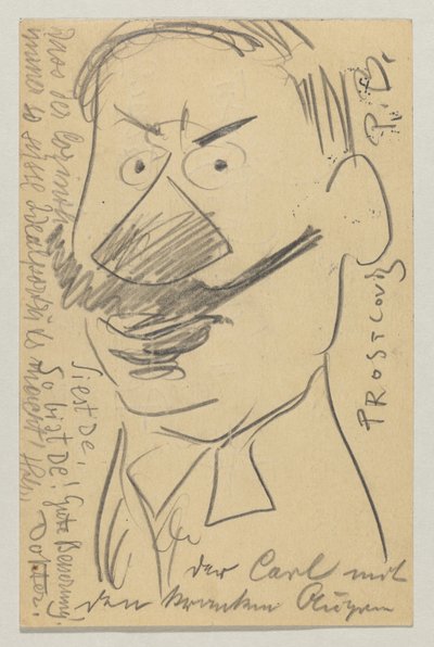 Lovis Corinth Carl Strathmannille: postikortti, postileima 21. helmikuuta 1904 tekijältä Lovis Corinth
