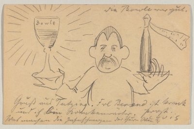 Lovis Corinth Carl Strathmannille: postikortti, postileima 22. syyskuuta 1902 tekijältä Lovis Corinth