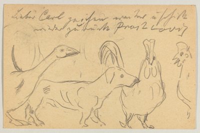 Lovis Corinth Carl Strathmannille: postikortti, postileima 26. elokuuta 1905 tekijältä Lovis Corinth