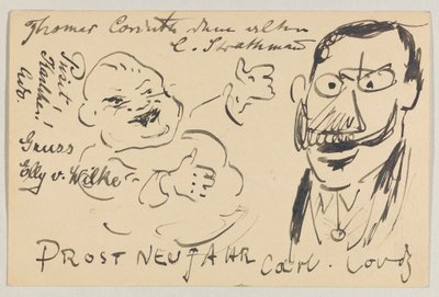 Lovis Corinth Carl Strathmannille: postikortti, postileima 27. joulukuuta 1904 tekijältä Lovis Corinth