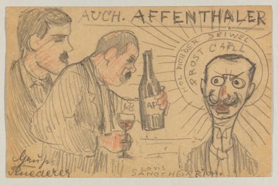 Lovis Corinth Carl Strathmannille: postikortti, postileima 28. syyskuuta 1896 tekijältä Lovis Corinth