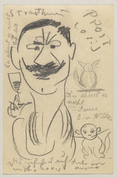 Lovis Corinth Carl Strathmannille: postikortti, postileima 29. maaliskuuta 1904 tekijältä Lovis Corinth