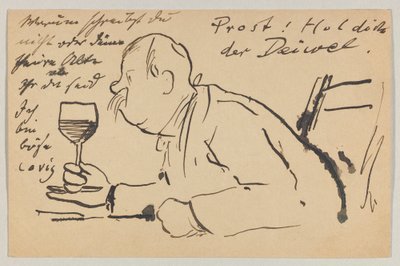 Lovis Corinth Carl Strathmannille: postikortti, postileima 2. syyskuuta 1902 tekijältä Lovis Corinth