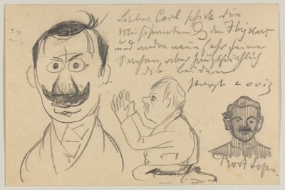 Lovis Corinth Carl Strathmannille: postikortti, postileima 30. tammikuuta 1903 tekijältä Lovis Corinth