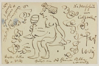 Lovis Corinth Carl Strathmannille: postikortti, postileima 8. maaliskuuta 1906 tekijältä Lovis Corinth