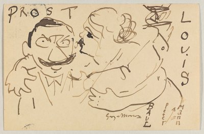 Lovis Corinth Carl Strathmannille: postikortti, postileima 9. joulukuuta 1908 tekijältä Lovis Corinth