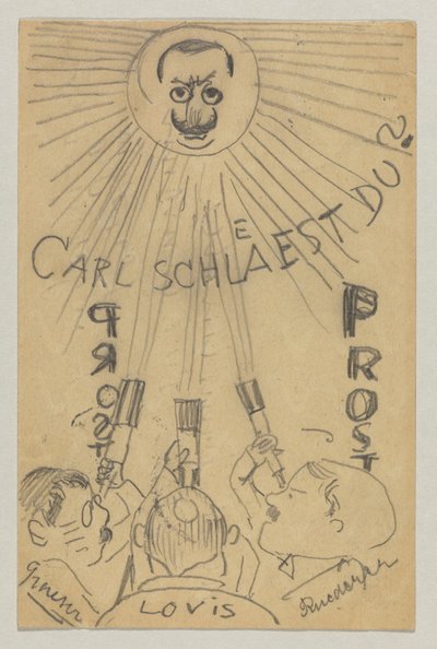 Lovis Corinth Carl Strathmannille: postikortti, postileima 9. tammikuuta 1910 tekijältä Lovis Corinth