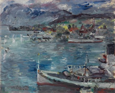 Luzernin järvi aamupäivällä tekijältä Lovis Corinth