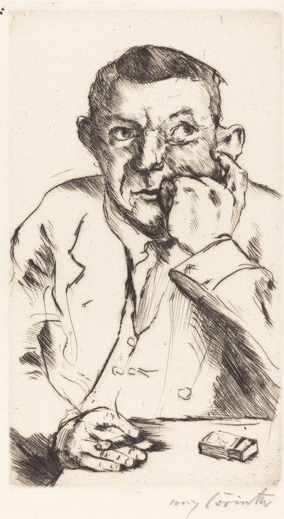 Muotokuva tupakoivasta miehestä tekijältä Lovis Corinth