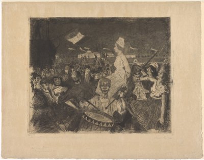 Marie Antoinette matkalla mestauslavalle tekijältä Lovis Corinth
