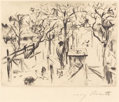Hedelmäpuutarha syksyllä tekijältä Lovis Corinth
