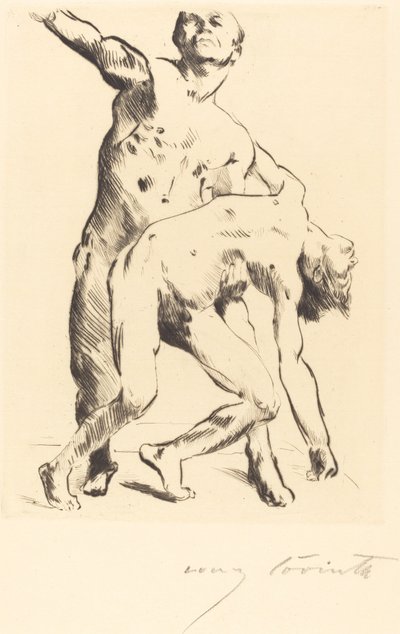 Odysseus ja kosija Odysseus ja kosija, 1914. tekijältä Lovis Corinth