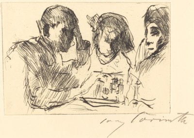 Shakinpelaajien shakkipeli, 1918. tekijältä Lovis Corinth