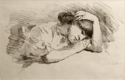 Nukkumassa tekijältä Lovis Corinth
