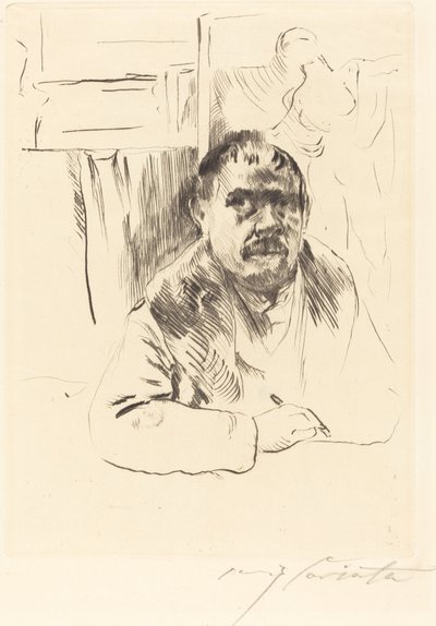 Omakuva turkissa, 1913. tekijältä Lovis Corinth