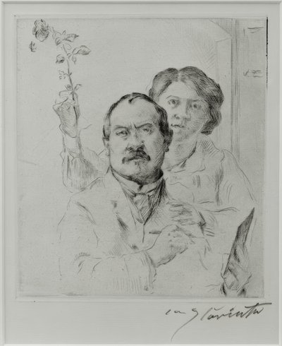 Omakuva vaimonsa Charlotte Berend-Corinthin kanssa tekijältä Lovis Corinth