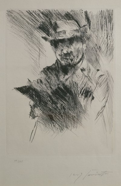 Omakuva, n. 1920-21 (kuivakärki) tekijältä Lovis Corinth