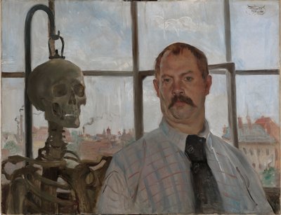 Omakuva luurankolla tekijältä Lovis Corinth