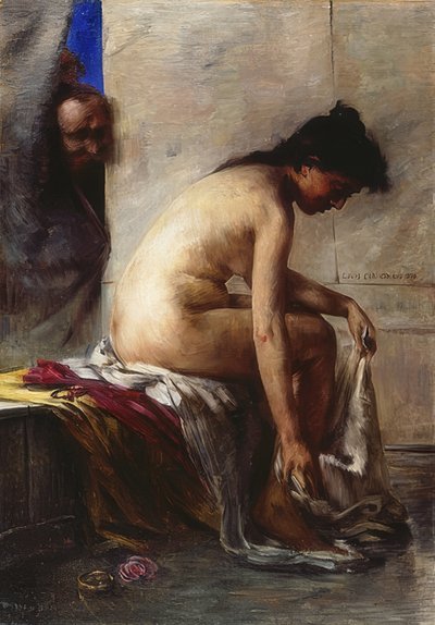 Susanna kylvyssä. 1890 tekijältä Lovis Corinth