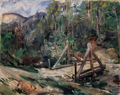 Tirolilainen maisema sillalla tekijältä Lovis Corinth
