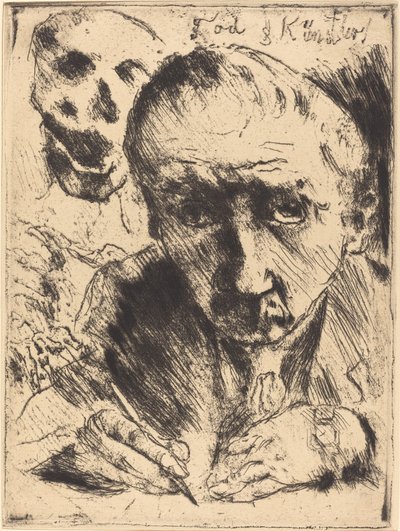 Kuolema ja taiteilija Kuolema ja taiteilija, 1921, julkaistu 1922. tekijältä Lovis Corinth