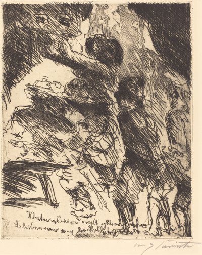 Isä, ei käy hyvin, jos pysymme kaukana sotilaaumasta..., 1923. tekijältä Lovis Corinth
