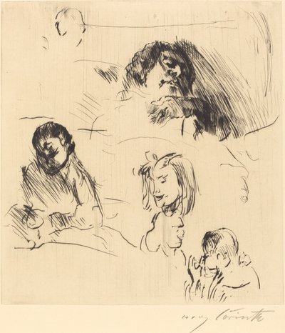 Erilaisia ​​muotokuvaluonnoksia tekijältä Lovis Corinth