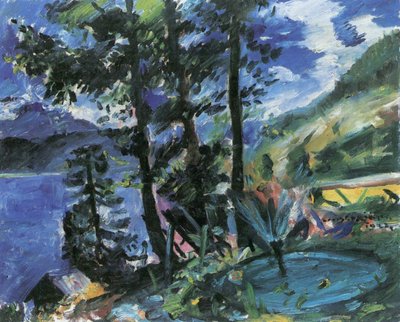 Walchensee mit Springbrunnenn tekijältä Lovis Corinth