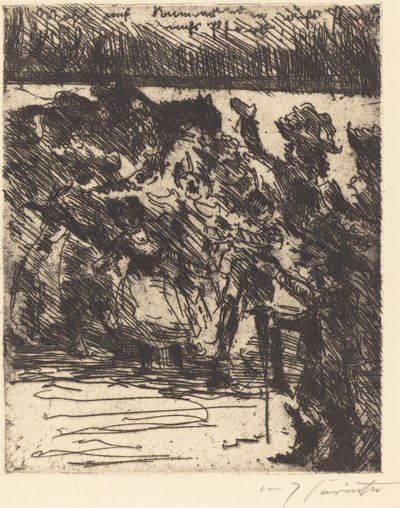 Nouskaa, toverit, hevosen selkään, hevosen selkään! Kentälle, vapauteen vedettynä!..., 1923. tekijältä Lovis Corinth
