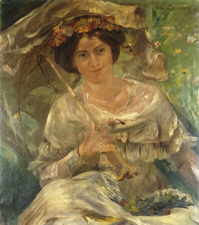 nainen auringonpaisteessa; Lady in the Sunshine, 1910 tekijältä Lovis Corinth