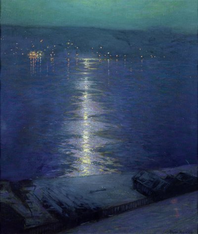 Kuunvalo joella, 1919 tekijältä Lowell Birge Harrison