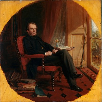 Englantilaisen kirjailijan Charles Kingsleyn (1819-1875) muotokuva Lowes Cato Dickinsonin (1819-1908) maalaus 1862 Lontoo, National Portrait Gallery tekijältä Lowes Cato Dickinson