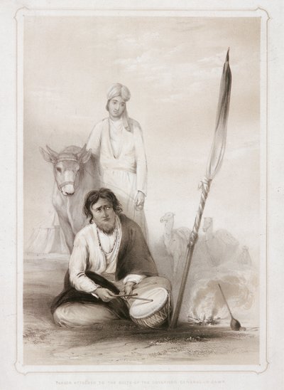 "Fakeer kiinnitettynä kenraalikuvernöörin sviittiin Campissa", 1844 tekijältä Lowes Dickinson