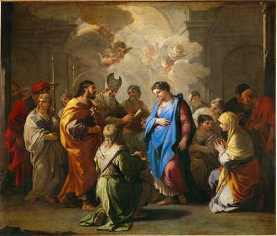 Le Mariage de la Vierge - Pyhän Marian häät ... tekijältä Luca (circle of) Giordano