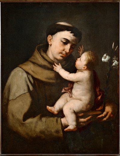 Pyhä Antonius Padovan ja Jeesus-lapsi ... tekijältä Luca (circle of) Giordano