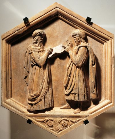 Pythagoras ja Euclid tekijältä Luca Della Robbia