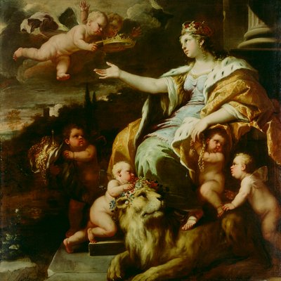 Allegory of Magnanimity, n. 1670 (öljy kankaalle) tekijältä Luca Giordano